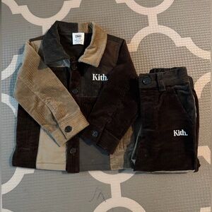 Kith Kids Matching Set in Brown and Black